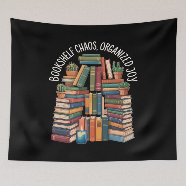 Item preview, Bookshelf chaos, organised joy, ADHD books lover designed and sold by MAKOPOKOShop.