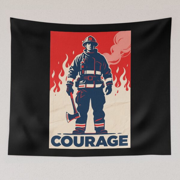 Item preview, Courage – Fearless Firefighter in Hope Style designed and sold by HoopeStylee.