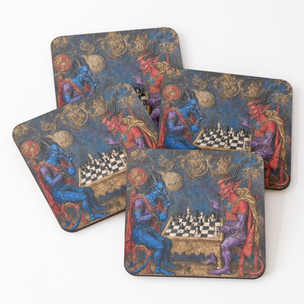 Item preview, Medieval Devil Chess Art designed and sold by TheDarkWardrobe.