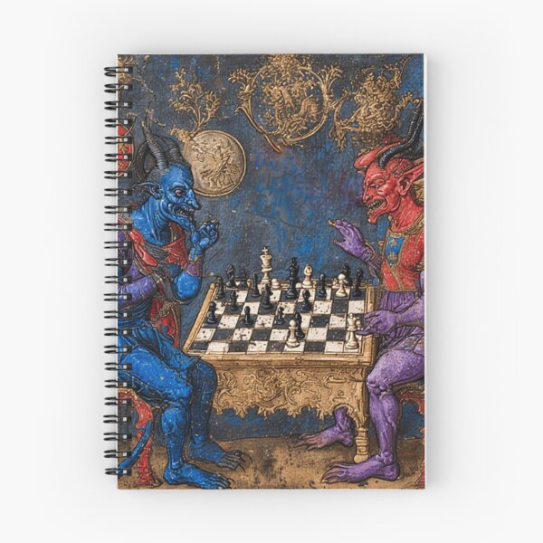 Item preview, Medieval Devil Chess Art designed and sold by TheDarkWardrobe.