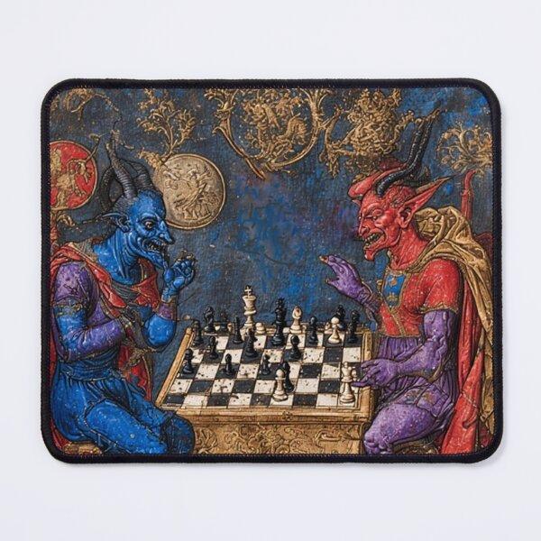 Item preview, Medieval Devil Chess Art designed and sold by TheDarkWardrobe.