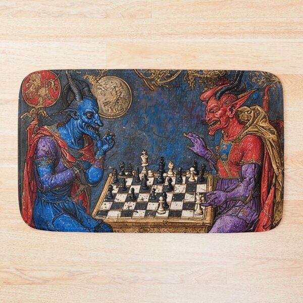 Item preview, Medieval Devil Chess Art designed and sold by TheDarkWardrobe.