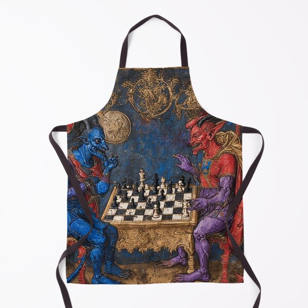 Item preview, Medieval Devil Chess Art designed and sold by TheDarkWardrobe.