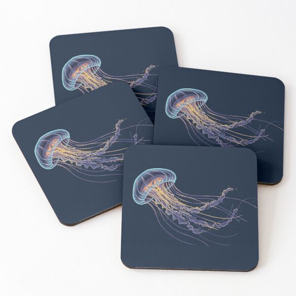 Item preview, Elegant Bioluminescent Jellyfish Flow Art designed and sold by KiwiRider.