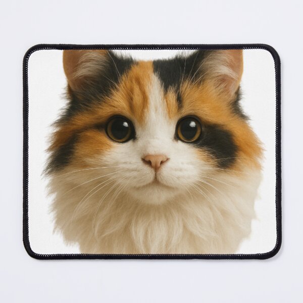 Item preview, Fluffy Calico Cat Portrait – Cute Realistic Kitty designed and sold by EMSAEXPRESSIONS.