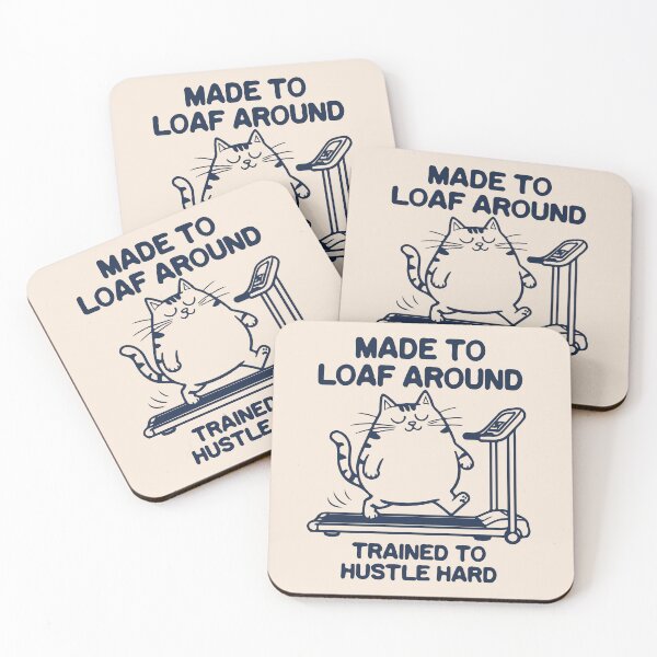 Item preview, Made to Loaf Around Retro Cat Treadmill designed and sold by FlashCraft Design.