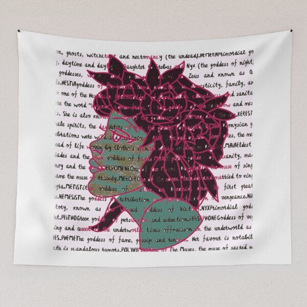 Item preview, Pink Greek Goddess Persephone Calligraphy Art  designed and sold by thelivingrp.