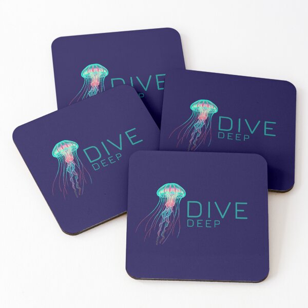 Item preview, Dive Deep Jellyfish Ocean Explore Tee designed and sold by KiwiRider.