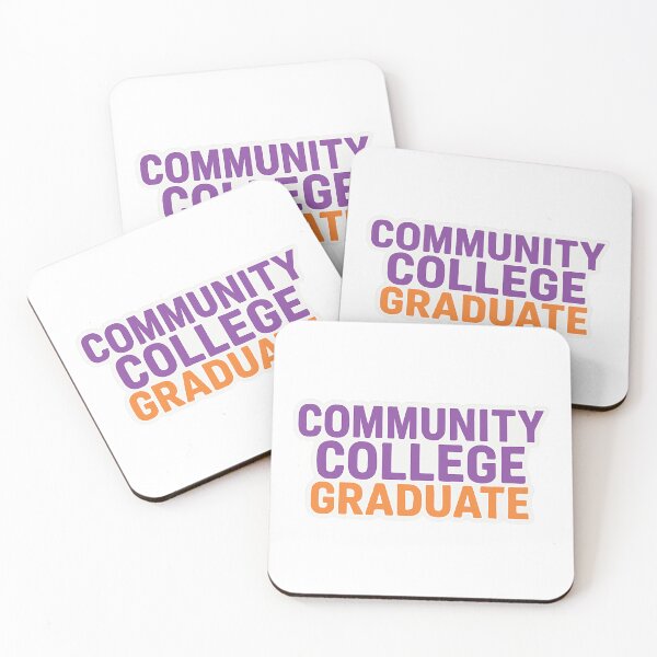 Item preview, Community College Graduate – Bold Typographic Design | Orange & Purple designed and sold by recklesssupply.