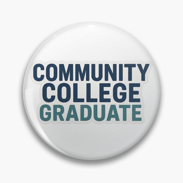 Item preview, Community College Graduate – Bold Typographic Design | Blue & Teal designed and sold by recklesssupply.