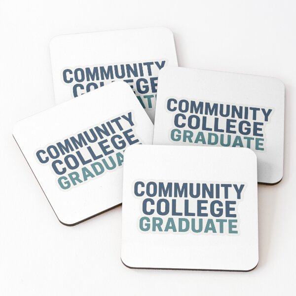 Item preview, Community College Graduate – Bold Typographic Design | Blue & Teal designed and sold by recklesssupply.