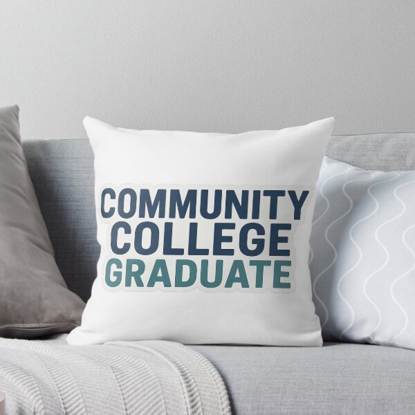 Item preview, Community College Graduate – Bold Typographic Design | Blue & Teal designed and sold by recklesssupply.