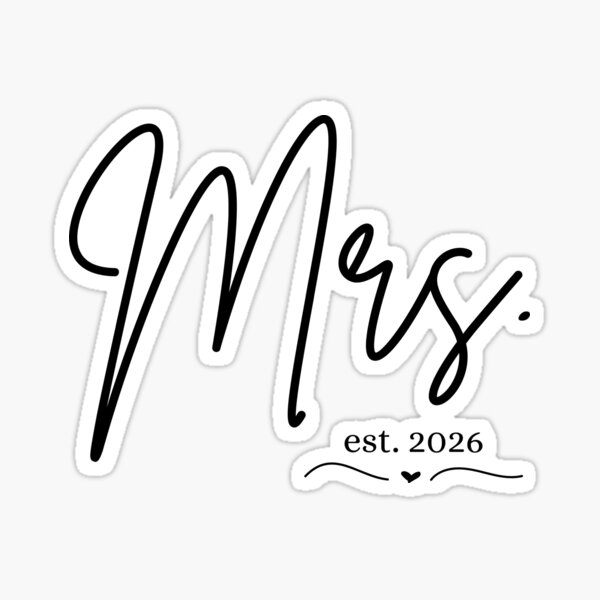 Item preview, Mrs. est. 2026 designed and sold by Stuck-by-Ashley.