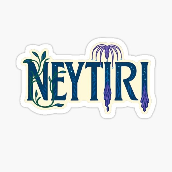 Item preview, Neytiri Bioluminescent Name Sticker designed and sold by mapofthepandora.