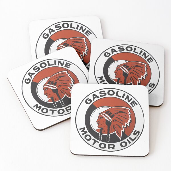 Item preview, Vintage Red Indian Gasoline & Motor Oils designed and sold by QuayTradingCo.