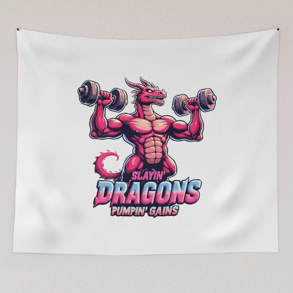 Item preview, Slayin' Dragons – Pumpin' Gains! designed and sold by BeamiCreations.