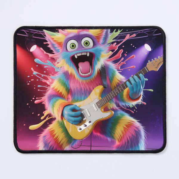 Item preview, Rainbow Rock Monster | Furry Guitar Hero Beast designed and sold by NovaProArt.