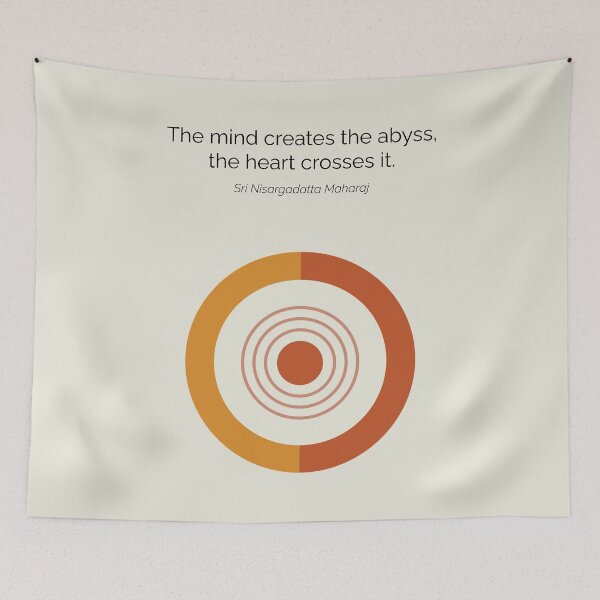 Item preview, Nisargadatta Maharaj Cross Abyss Philosophy Hinduism Quote Artwork designed and sold by kakarikihill.