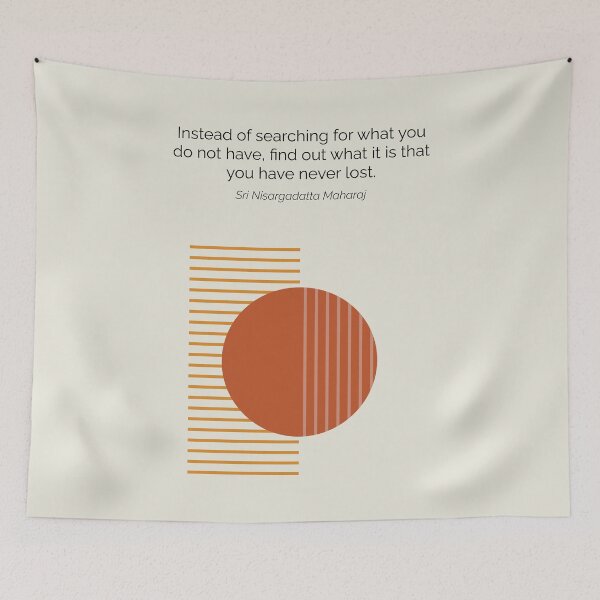 Item preview, Nisargadatta Maharaj Never Lost Philosophy Hinduism Quote Artwork designed and sold by kakarikihill.