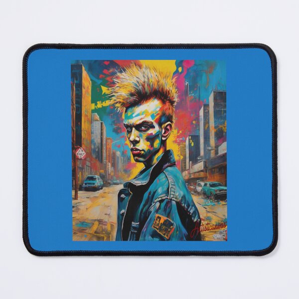 Item preview, "Rebellious Punk Spirit: Vibrant Urban Portrait" designed and sold by Artisticanvas.