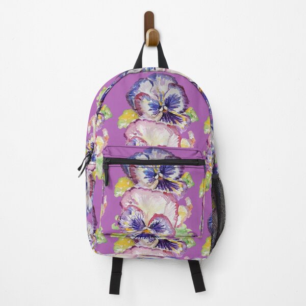 Item preview, Pansy Watercolor Purple Flower Pattern on dark Magenta Pink designed and sold by Sarah Rajkotwala.