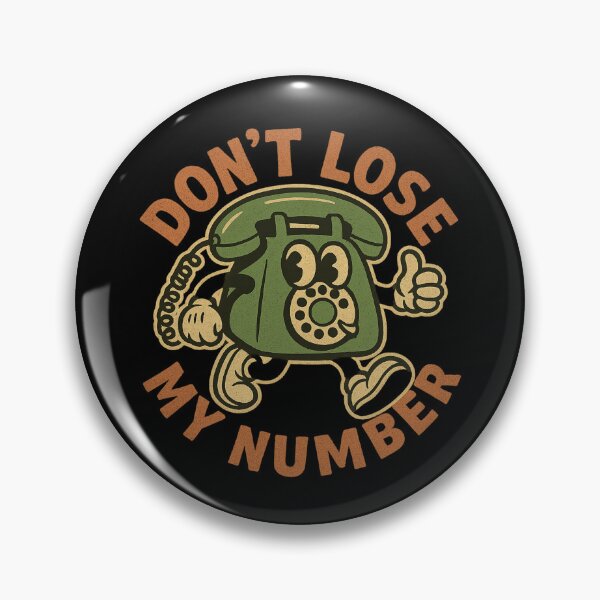 Item preview, Don’t Lose My Number – Vintage Cartoon Phone Design designed and sold by mikoscha.