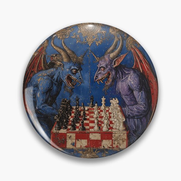 Item preview, Medieval Devil Chess Art designed and sold by TheDarkWardrobe.