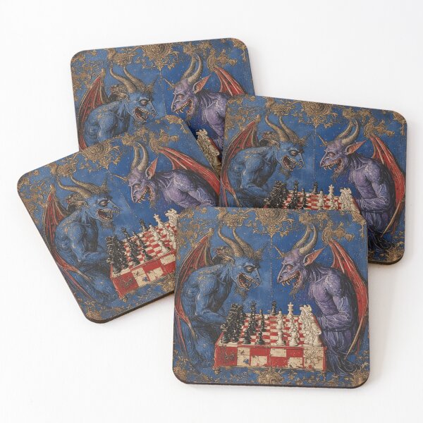 Item preview, Medieval Devil Chess Art designed and sold by TheDarkWardrobe.