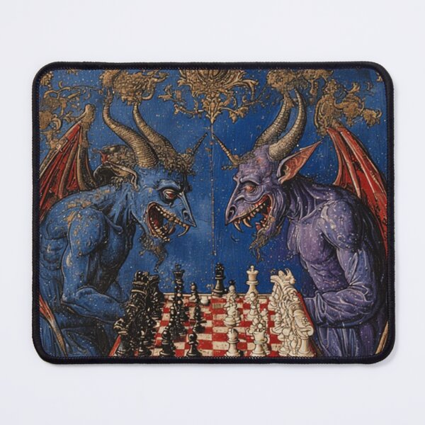 Item preview, Medieval Devil Chess Art designed and sold by TheDarkWardrobe.