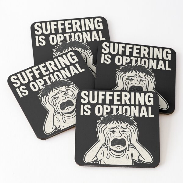 Item preview, Suffering Is Optional - Crying Meme Awareness Design designed and sold by TheoVerse.