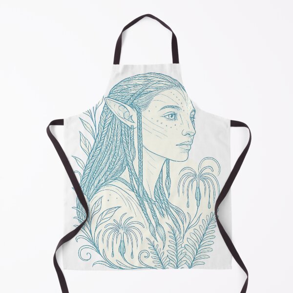Item preview, Na’vi Forest Spirit Line Art Portrait designed and sold by mapofthepandora.