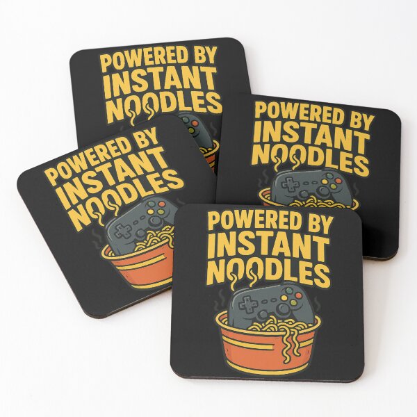 Item preview, Powered by Instant Noodles - Gamer Fuel Funny Design designed and sold by TheoVerse.