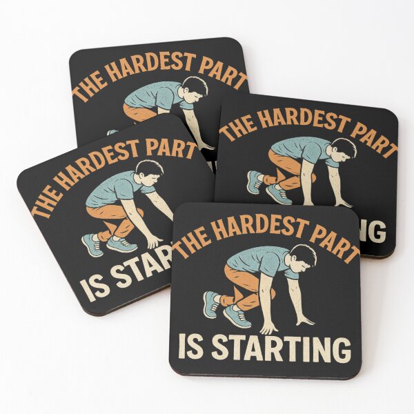 Item preview, The Hardest Part Is Starting - Motivational Procrastination Quote designed and sold by TheoVerse.
