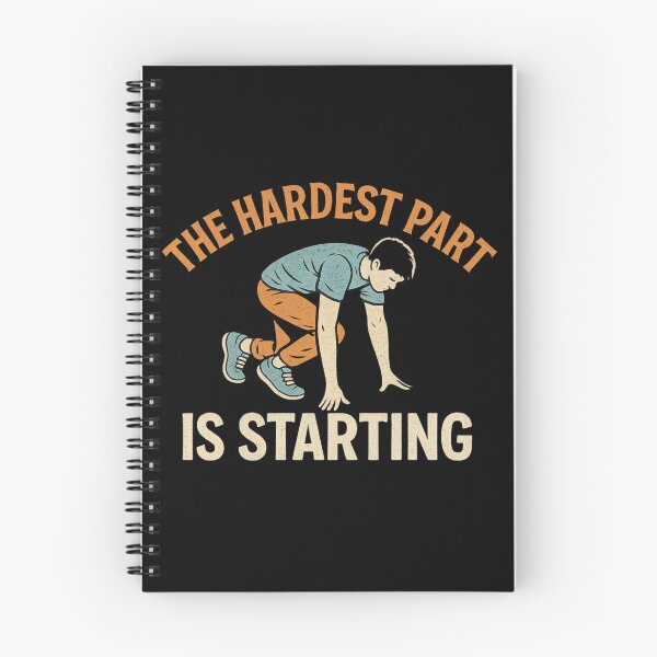 Item preview, The Hardest Part Is Starting - Motivational Procrastination Quote designed and sold by TheoVerse.