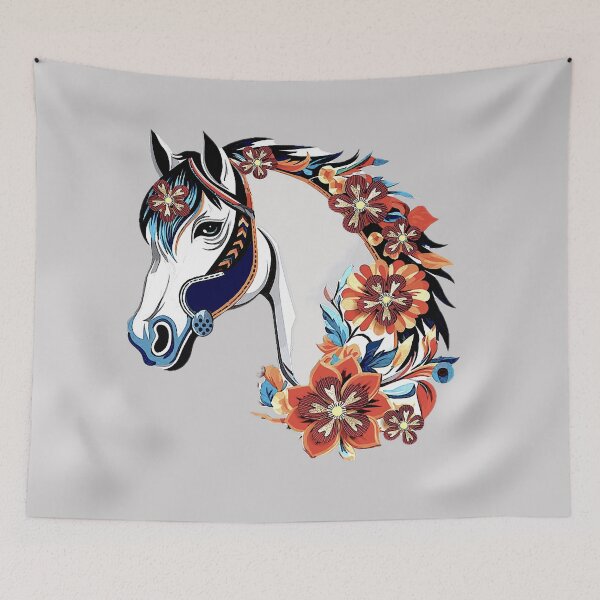 Item preview, Horse with flowers designed and sold by ViaARTfactory.