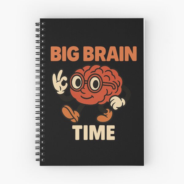 Item preview, Big Brain Time – Retro Brain Meme Cartoon designed and sold by mikoscha.