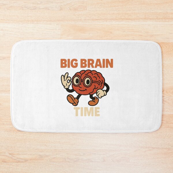 Item preview, Big Brain Time – Retro Brain Meme Cartoon designed and sold by mikoscha.