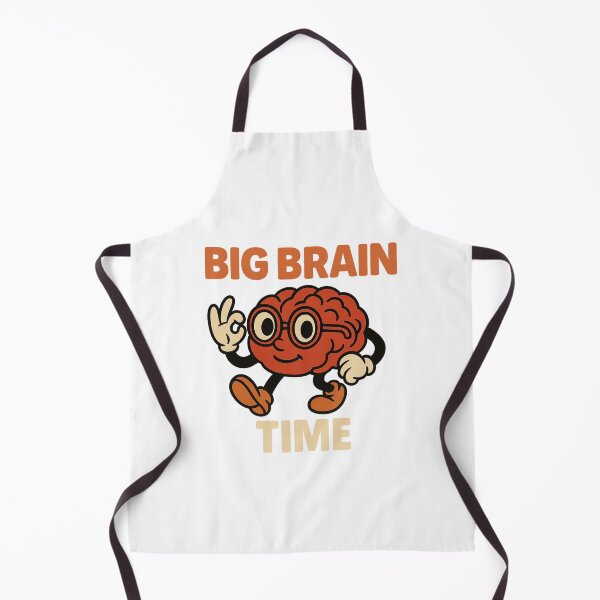 Item preview, Big Brain Time – Retro Brain Meme Cartoon designed and sold by mikoscha.