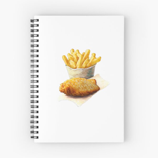 Item preview, "Junk Food FISH AND CHIPS Sticker | Fun Fast Food Lover Art" designed and sold by Mandayartstudio.