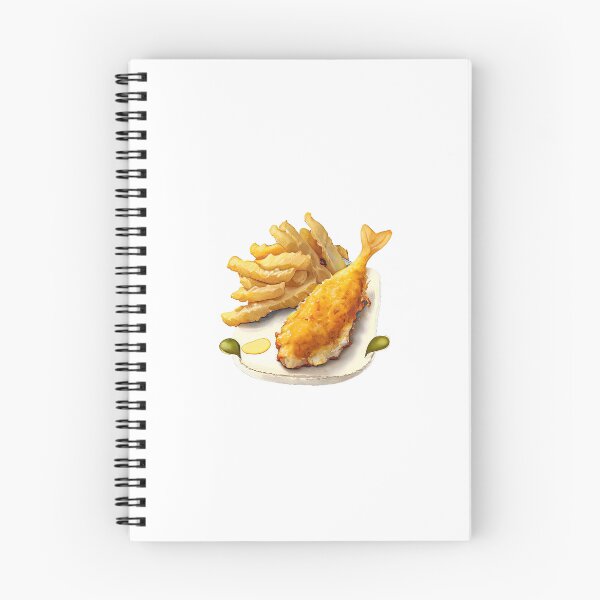 Item preview, "Junk Food FISH AND CHIPS Sticker | Fun Fast Food Lover Art" designed and sold by Mandayartstudio.