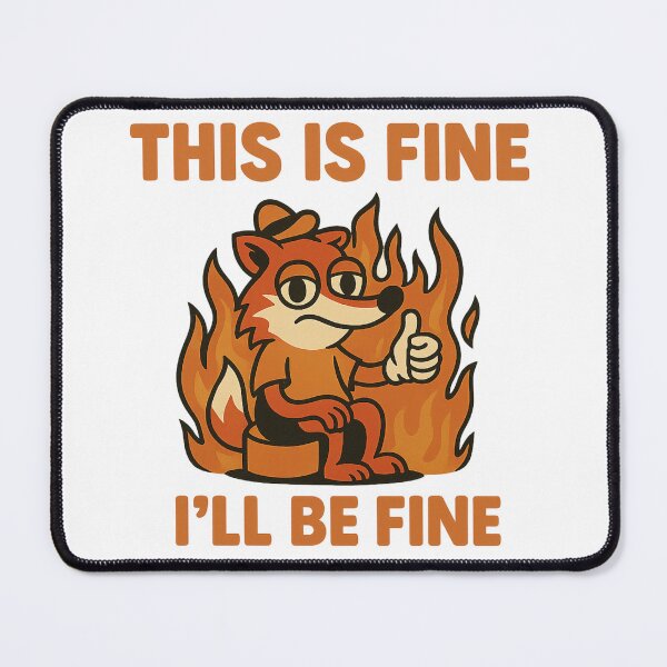 Item preview, This Is Fine Fox – I'll Be Fine Meme Design designed and sold by mikoscha.