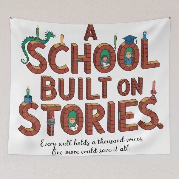 Item preview, A School Built on Stories designed and sold by Uglyandcute.