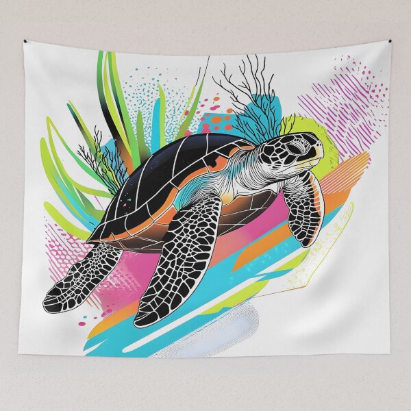 Item preview, Beautiful, majestic colorful sea turtle designed and sold by dcrc.