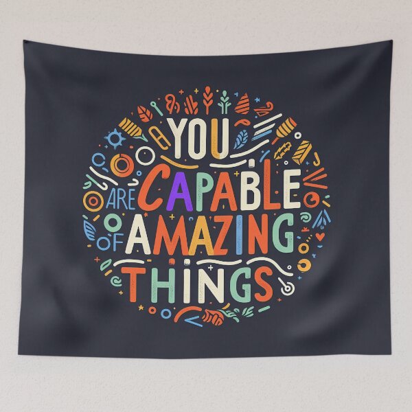 Item preview, You are capable of amazing things, typography designed and sold by maxmaj.