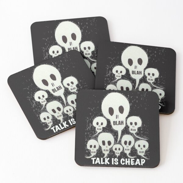 Item preview, TALK IS CHEAP Skulls Art Graphic designed and sold by thelivingrp.