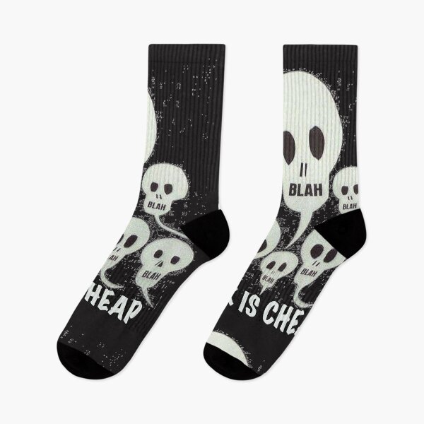 Item preview, TALK IS CHEAP Skulls Art Graphic designed and sold by thelivingrp.