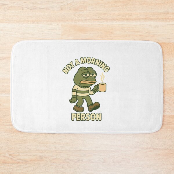 Item preview, Not a Morning Person – Tired Frog Vintage Meme Design designed and sold by mikoscha.