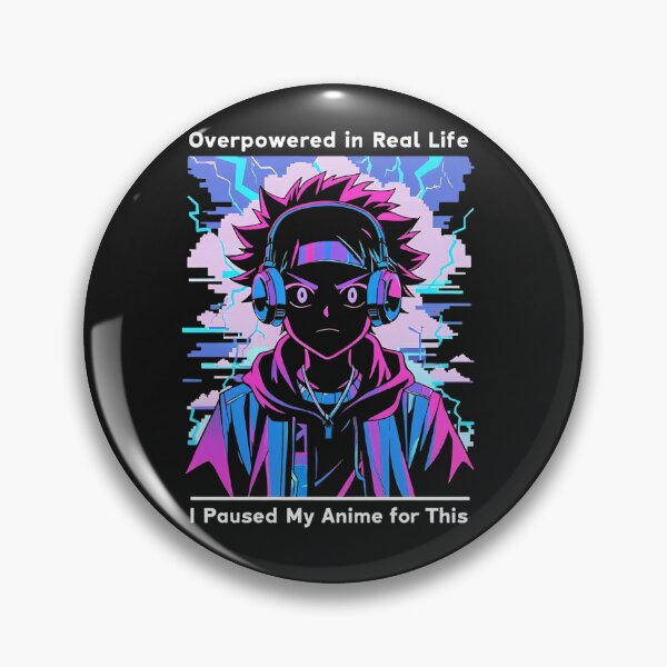 Item preview, Overpowered in Real Life – Anime Glitch Hero Design designed and sold by Alan Longye.