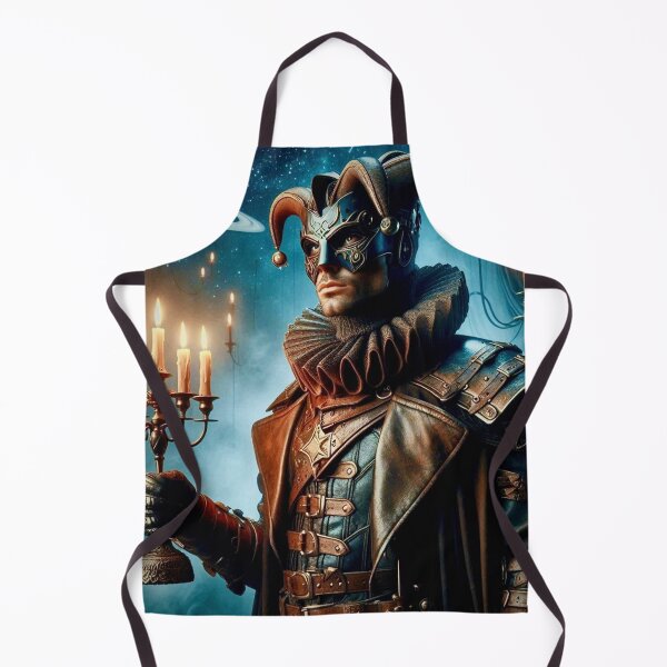 Item preview, "Celestial Jester Knight - Cosmic Candlelit Fantasy Art" designed and sold by Ghost Archer Illusions.