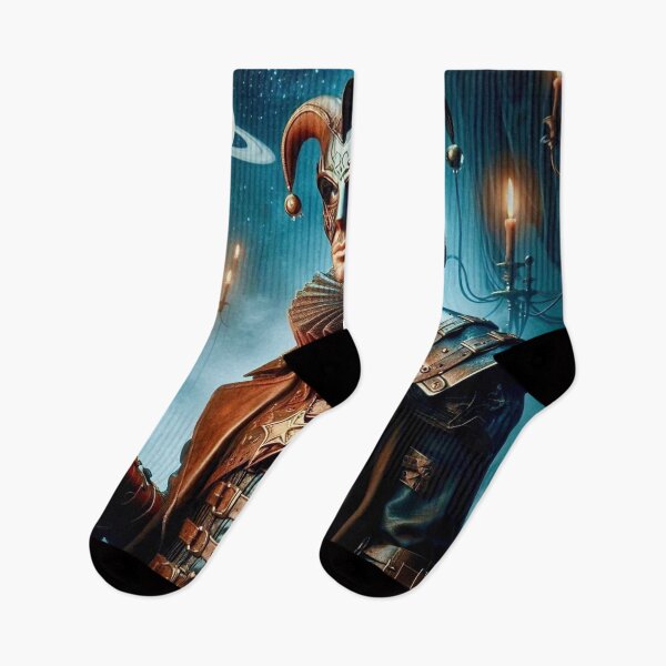 Item preview, "Celestial Jester Knight - Cosmic Candlelit Fantasy Art" designed and sold by Ghost Archer Illusions.